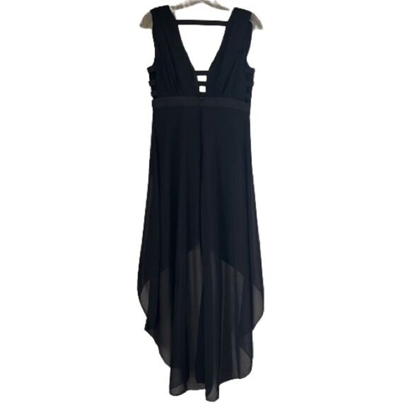 Charlotte Russe Y2K Whimsygoth Witchcore Black Asymmetrical Hem Sleeveless Dress - Picture 2 of 15